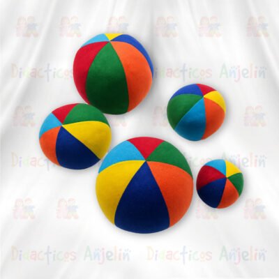 Balones hechos en fibra siliconada para niños para desarrollar su estimulación temprana